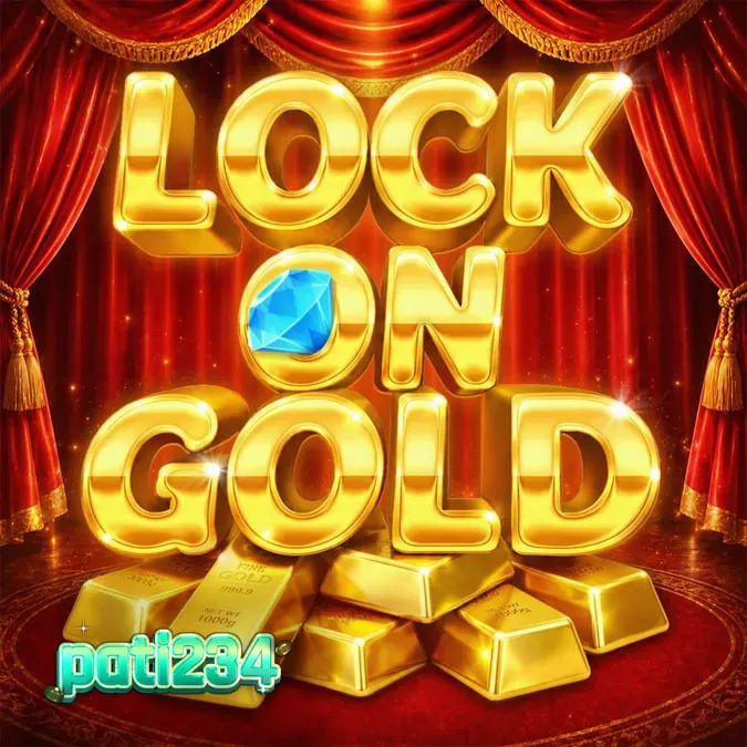 Tampilan visual slot Lock On Gold dengan tema emas dan kemewahan